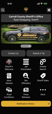 Carroll County Sheriff, IL iPhone screenshot