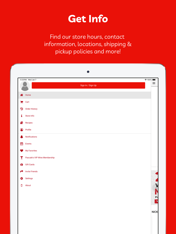 Pascale's Liquors iPad screenshot 2 - Shopping app