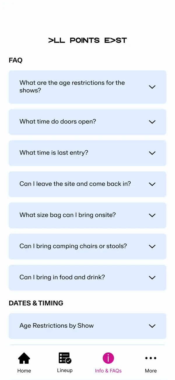 Screenshot #3 pour All Points East