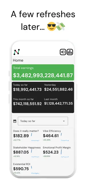 Dashboard: Fake Money Game screenshot 2