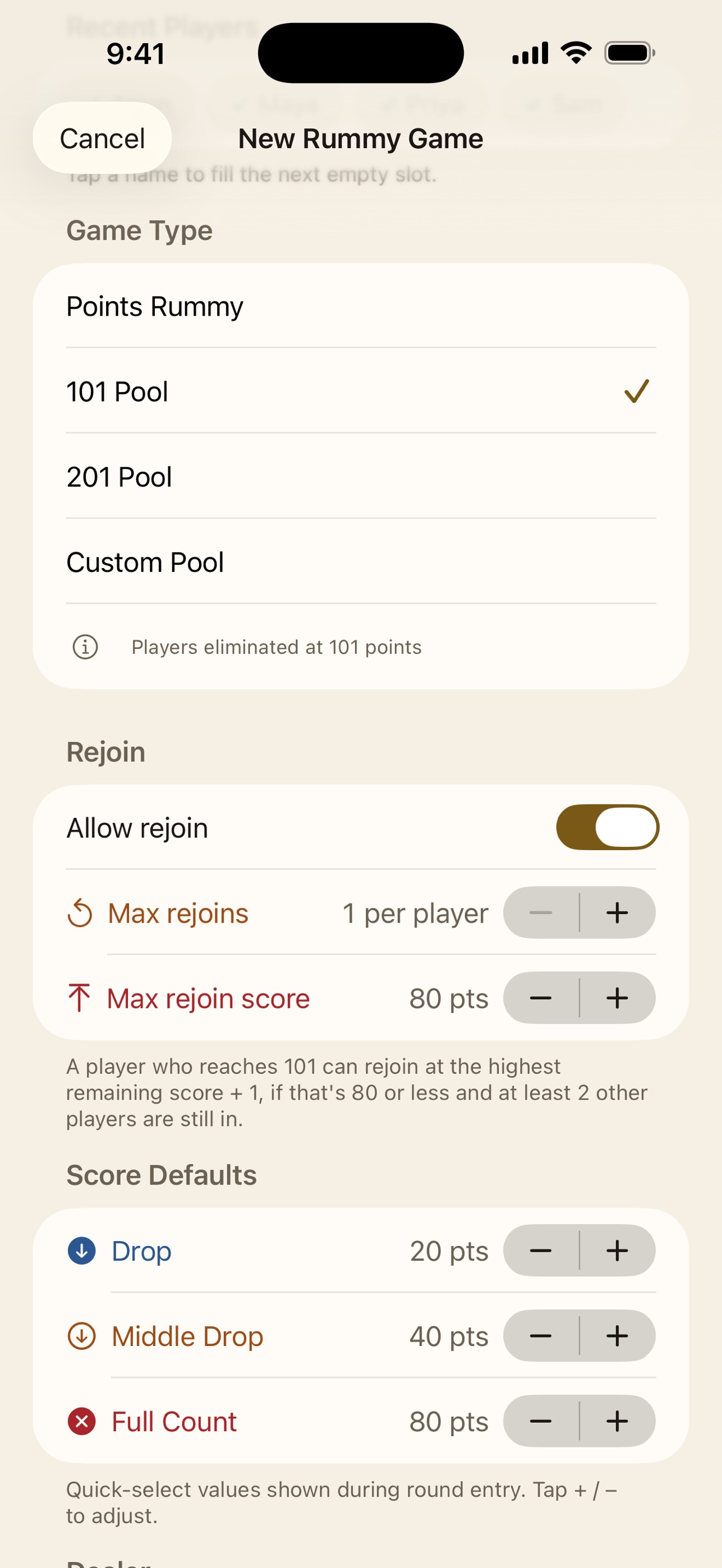 Screenshot 5 of Rummy Scorer by VLVD Works