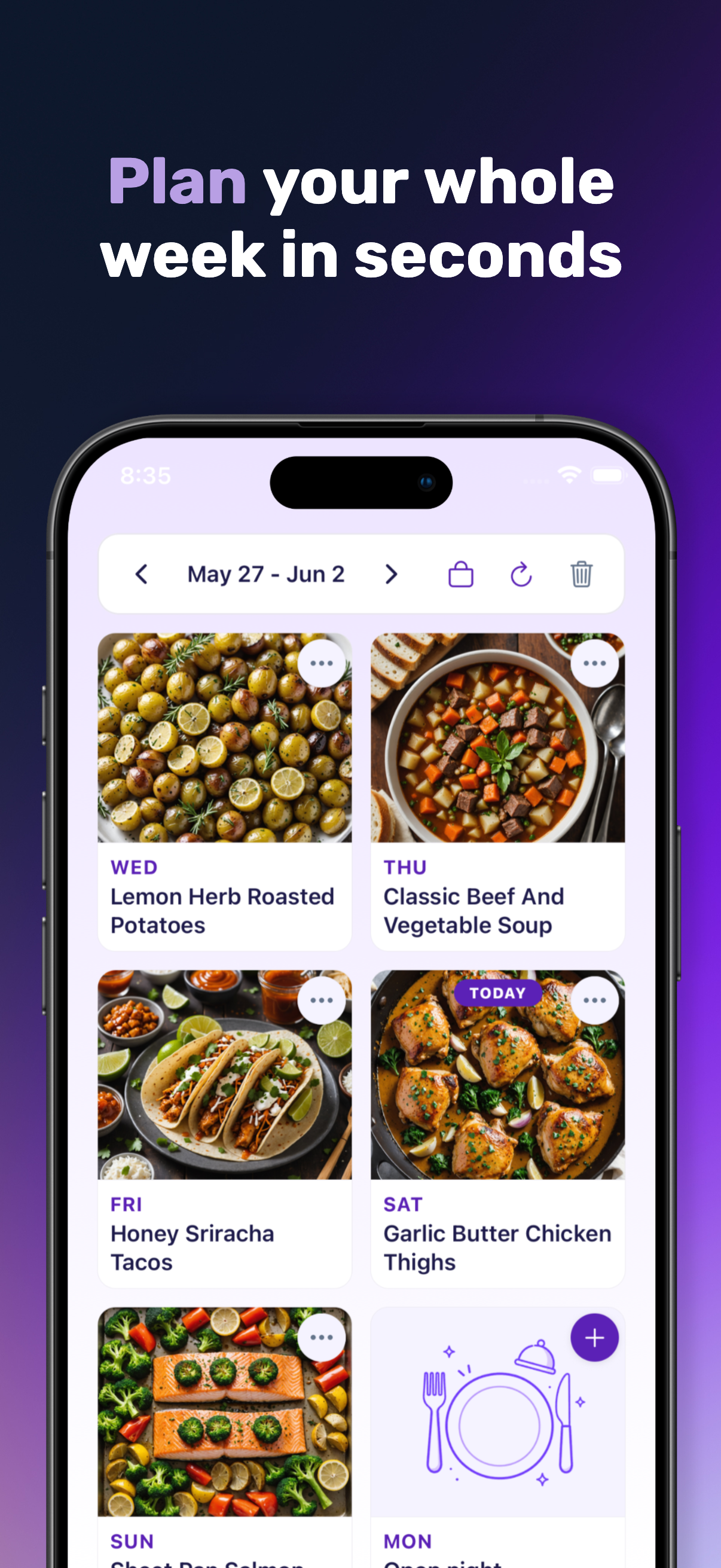 MyMealVault Recipes & Planning