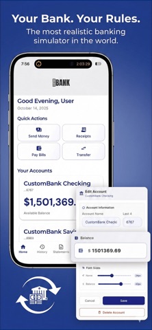 CustomBank: Bank App Simulator Screenshot 1 of 3