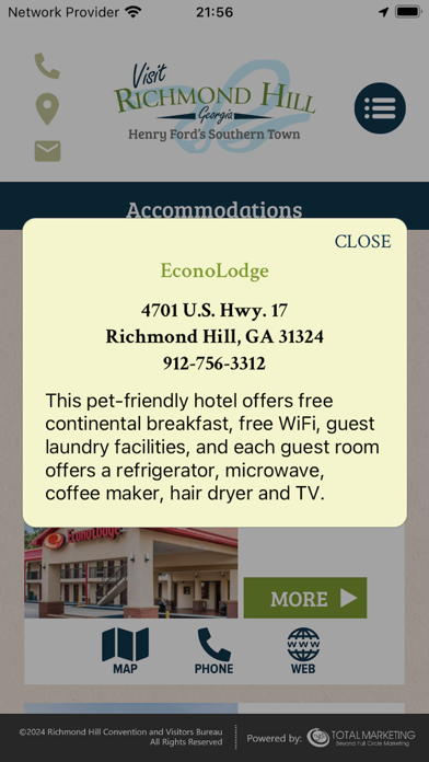 Visit Richmond Hill, GA iPhone screenshot 3 - Travel app