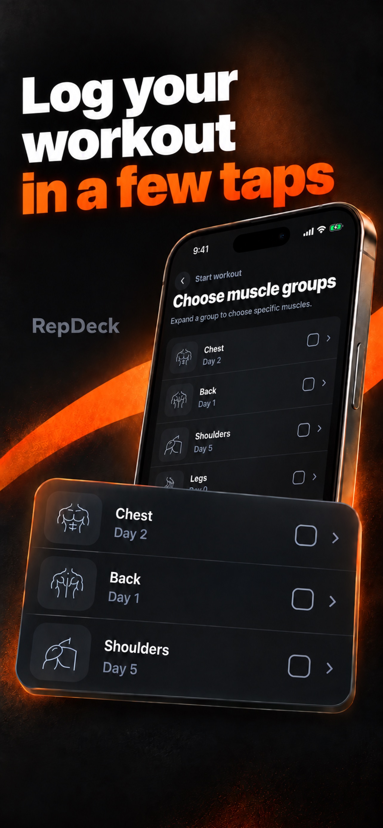 Screenshot 2 of RepDeck - Workout Log