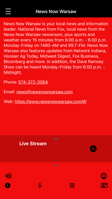 Screenshot 3 of News Now Warsaw 1480AM-99.7FM App