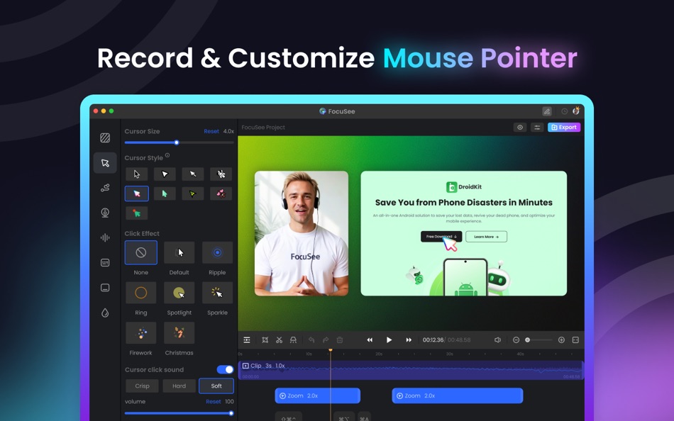 #3. FocuSee - Screen Recorder (macOS) 由: iMobie Inc.