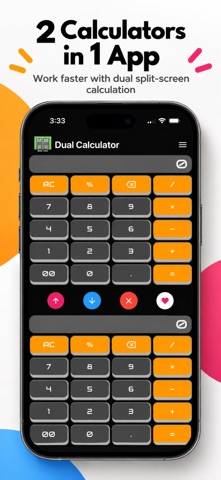 Dual Calculator: Split Screen Screenshot 1 of 3