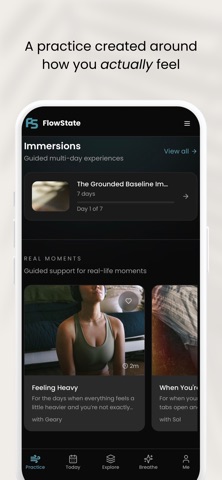 Screenshot 2 di FlowState: Breathe + Meditate