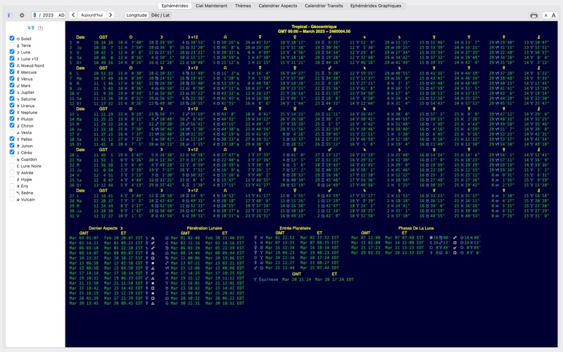 Screenshot #3 pour iPhemeris Astrology