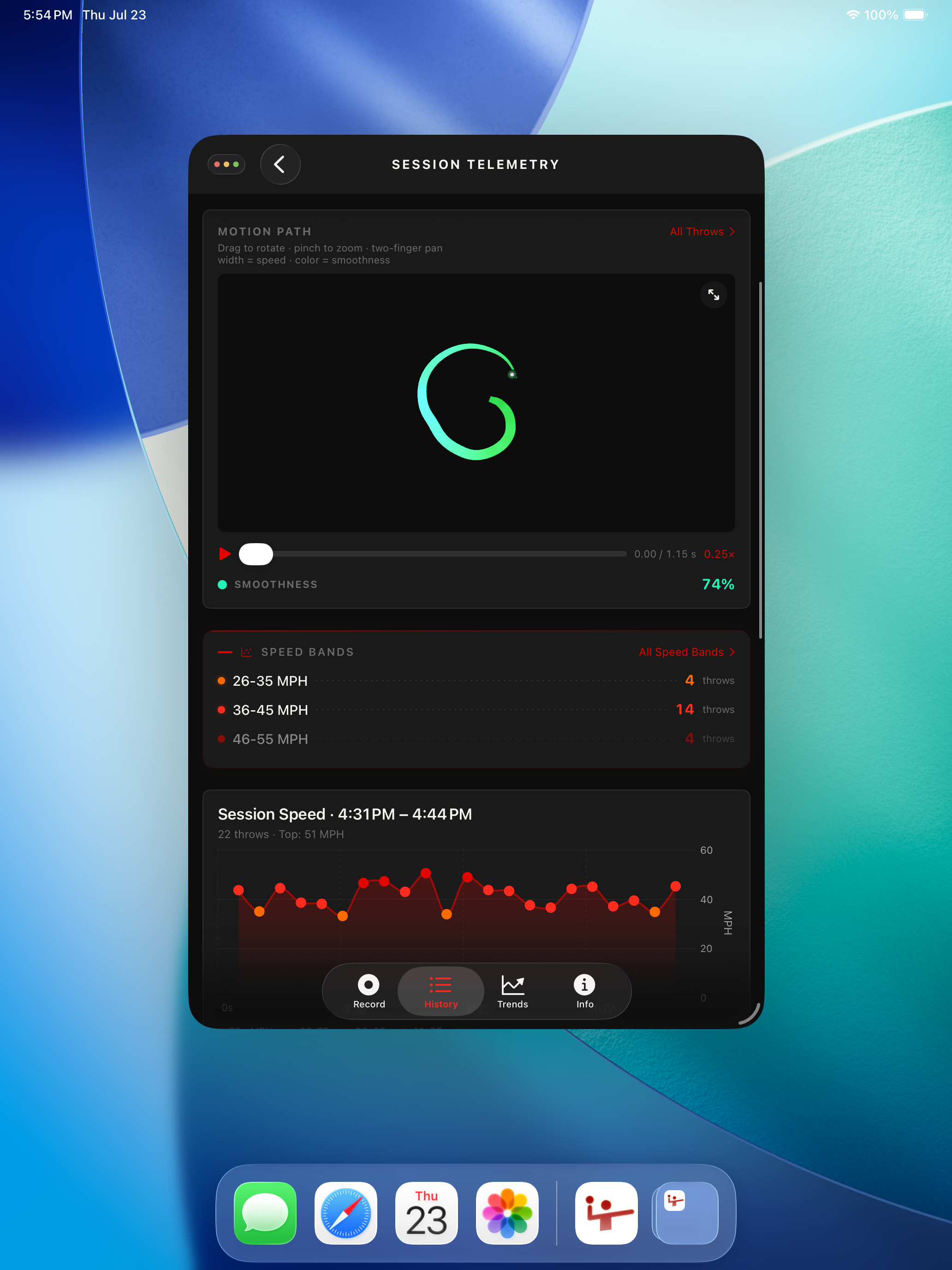 Arm Speed Motion Analyzer screenshot 13