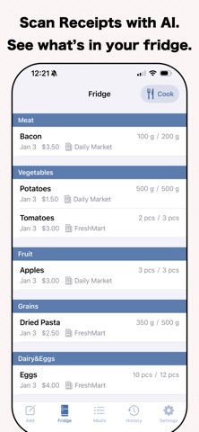 Fridge Inventory & AI Scan Screenshot 1 of 7