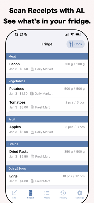 Fridge Inventory & AI Scan Screenshot 1 of 7