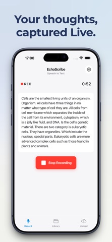 Speech to Text: EchoScribe Screenshot 2 of 6