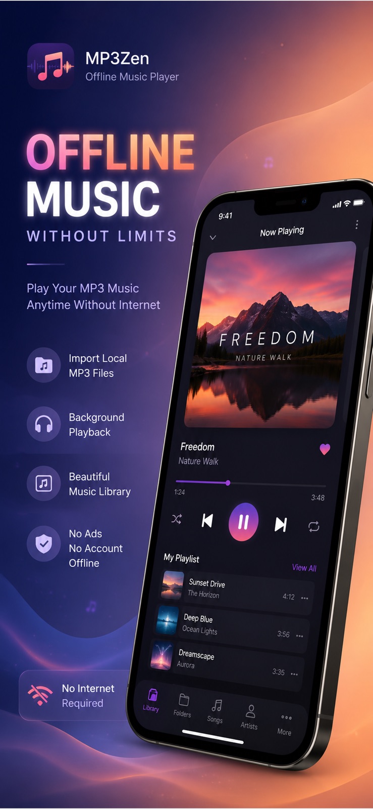 Offline Music Player: MP3Zen iphone screenshot 1