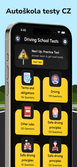 Driving school tests (CZ) Screenshot 1 of 5