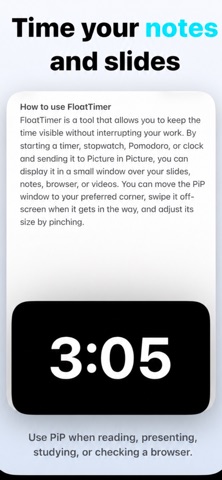 Floatimer iPhone screenshot