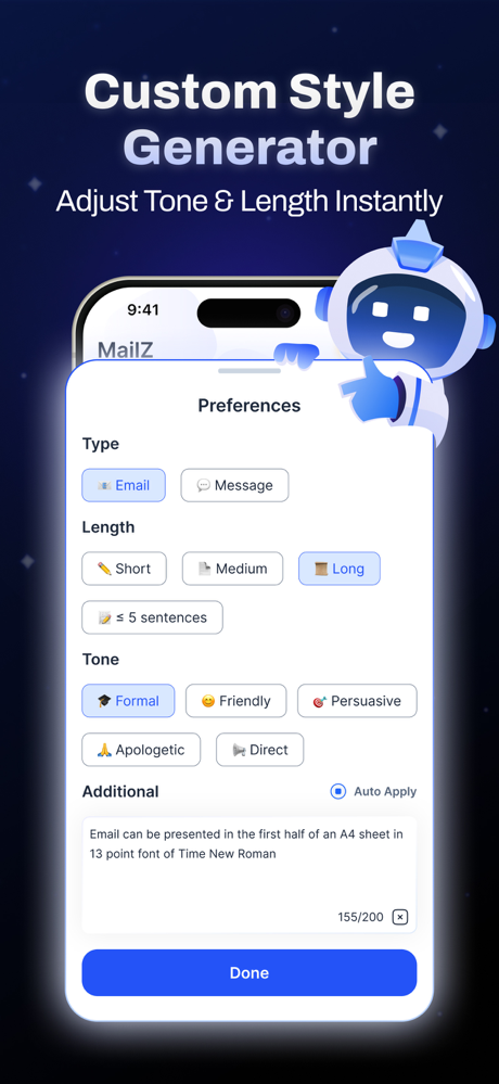 MailZ: AI Email Generator screenshot 5