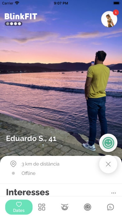 BlinkFIT: Relacionamento Fit Screenshot