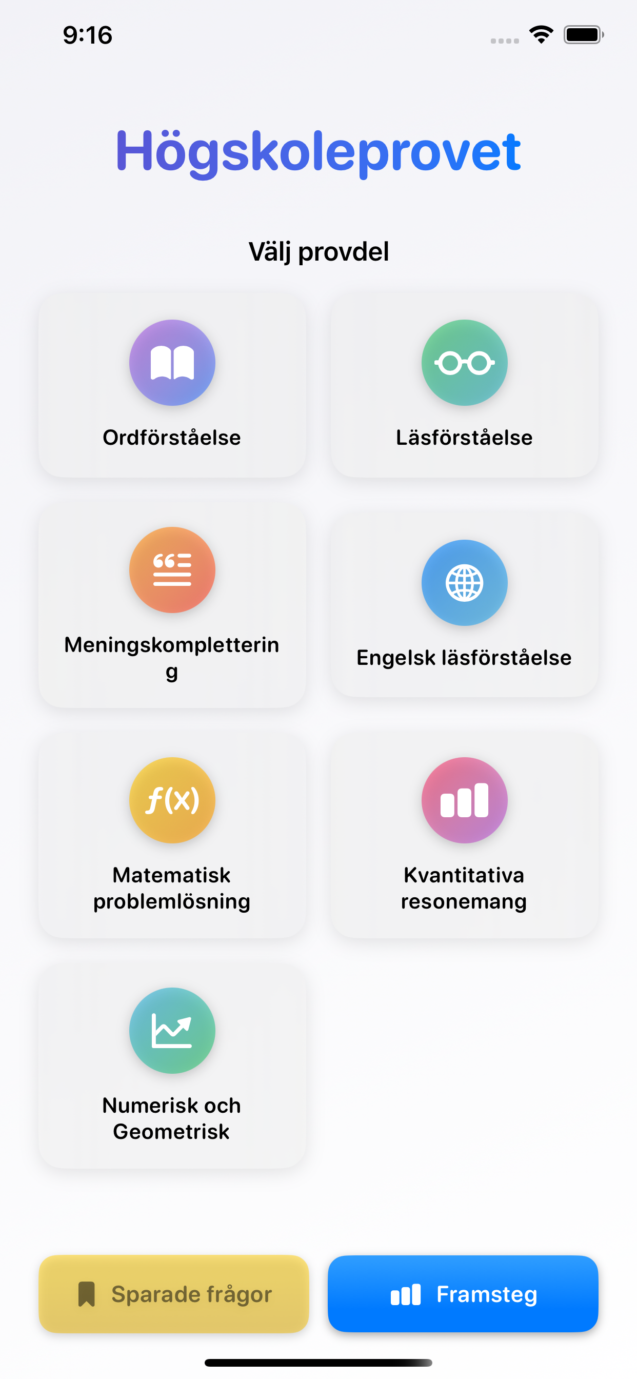 Högskoleprovet Övning Träning