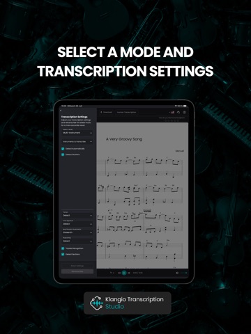 Transcription Studio iPad screenshot