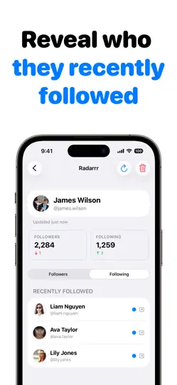 Captura de pantalla de The Ick Recent Follow: Radarrr en iPhone 1