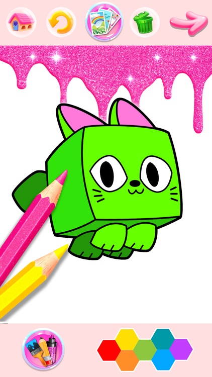 Rainbow Glitter Coloring Book