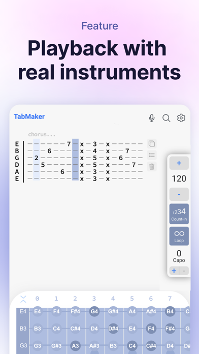 TabMaker - Guitar Tab Editor app screenshot