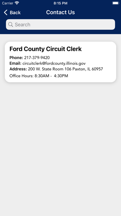 Ford County Circuit Clerk, IL Screenshot