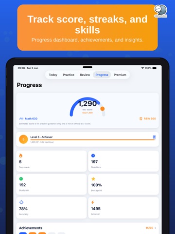 SAT Sprint Prep Coach by CS iPad screenshot