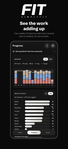 SimplyFit: Gym & Diet Tracker iPhone screenshot 4