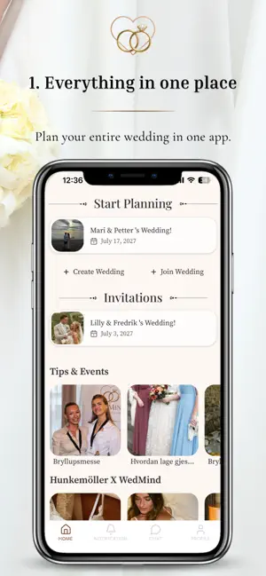 WedMind screenshot 1