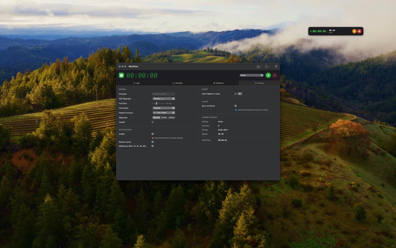 Worktime screenshot