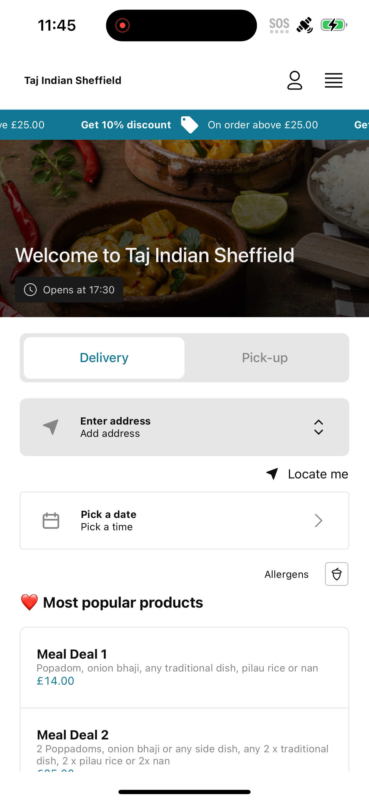 Taj Indian Sheffield UK screenshot 5