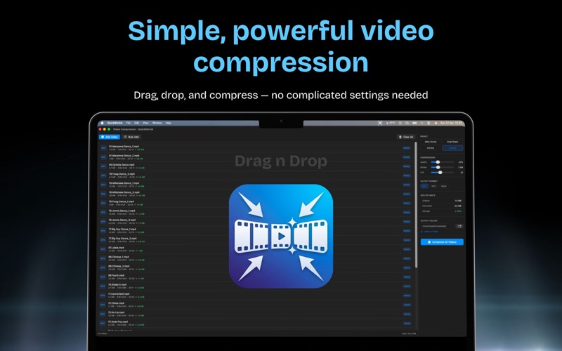 Video Compressor : QuickShrink screenshot
