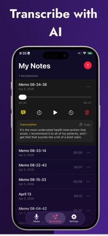 Voice Memo AI Transcriber Screenshot 3 of 5