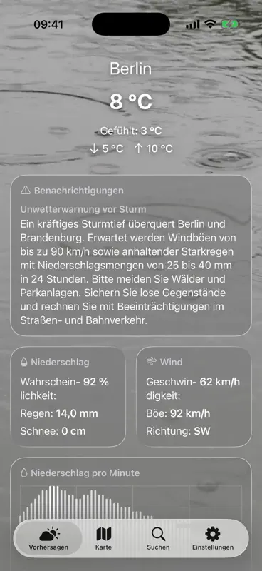 Wetter + Regenradar & UV-Index screenshot 3 of 6