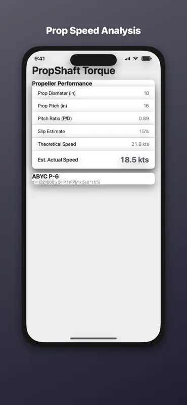Propeller Shaft Torque Calc screenshot 3 of 3