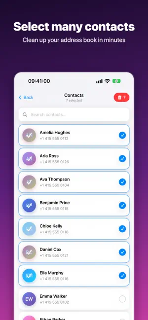ContactsDelete: Bulk Cleaner screenshot 1