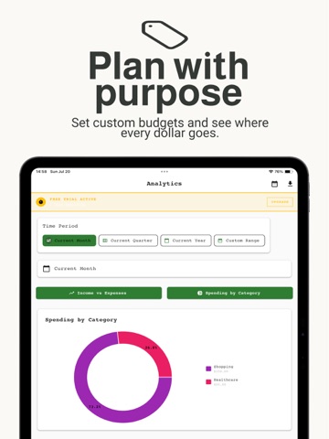 Terrific Spending Tracker iPad screenshot