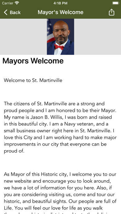 City of St. Martinville LA Screenshot