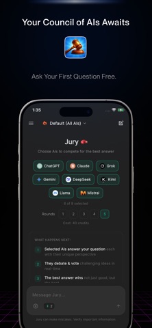 Jury — Your AI Debate Ring iPhone screenshot