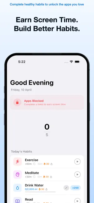 HabitBlocker: Earn Screen Time screenshot 1