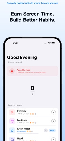 HabitBlocker: Earn Screen Time Screenshot 1 of 7