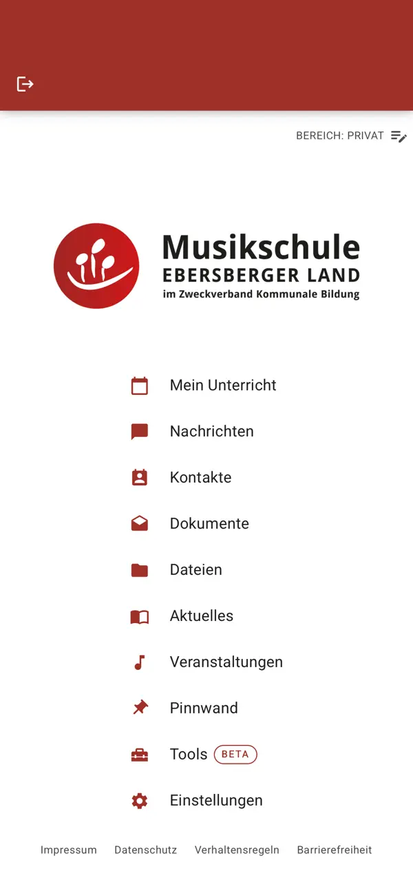 Screenshot #1 pour Musikschule Ebersberger Land