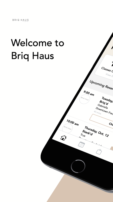Briq Haus Pilates iPhone screenshot 1 - Health & Fitness app