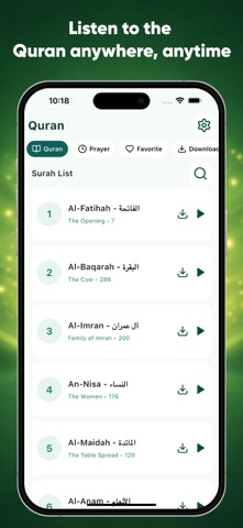 Quran sharif audio - offline iPhone screenshot