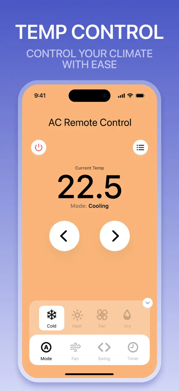 #2. Universal AC Remote Control . (iOS) De: Universal АС Remote Lab