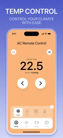 Evrensel Uzaktan Klima Kumanda iPhone Ekran Görüntüsü 2