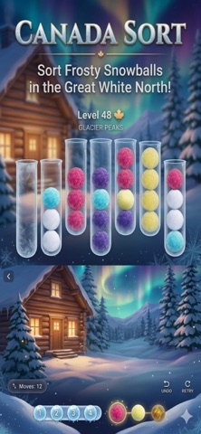Canada Sort: Maple Puzzle iPhone screenshot